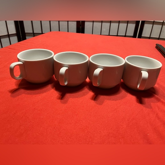 Palate And Plate Espresso Stackable Cup 3 oz. White Chinaware Set of 4 - Picture 7 of 9